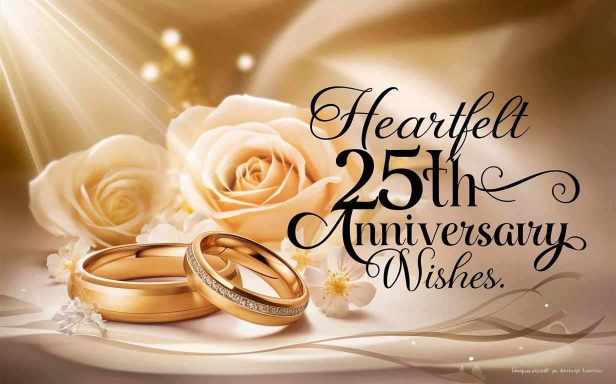 Heartfelt 25th Anniversary Wishes