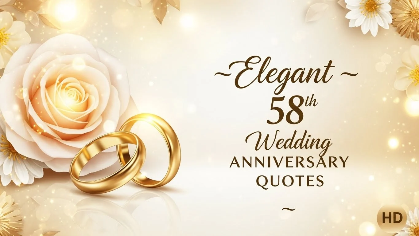 Elegant 58th Wedding Anniversary Quotes
